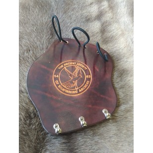 The Ancient Society of Killwining Archers Bracer - 'Elastic' Squire Style fits Teenager to Adult - Brown (Right Hand)